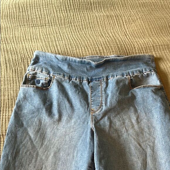 Gloria Vanderbilt Amanda All Around Slimming Effect Blue Denim Capri Pants - Picture 2 of 8